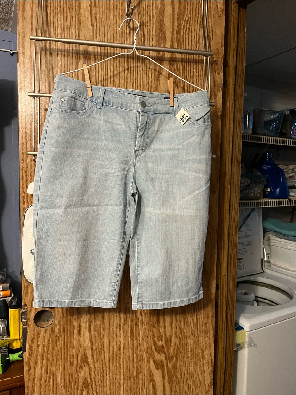 Gloria Vanderbilt Pale Blue Denim Bermuda Shorts